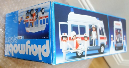 1987 Geobra Playmobil 3456 Ambulance Toit Blanc Complete! - Imagen 4 de 13