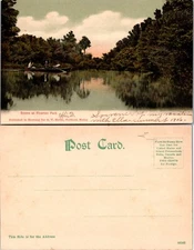 Riverton Park Canoe River View Postcard