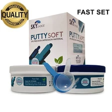 Dental Putty Fast Set PVS VPS Impression Material Mint Base 2 x 300 ml