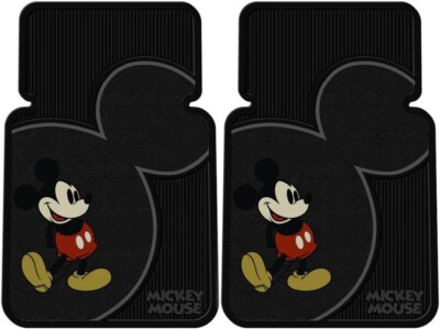 Mickey Mouse Disney Authentic 2 Front Floor mats Best Christmas Gift Easy Clean