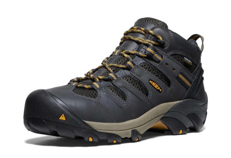 Keen Utility Lansing Uomo Mid Work Punta Acciaio Impermeabile Raven 1018079 Larga
