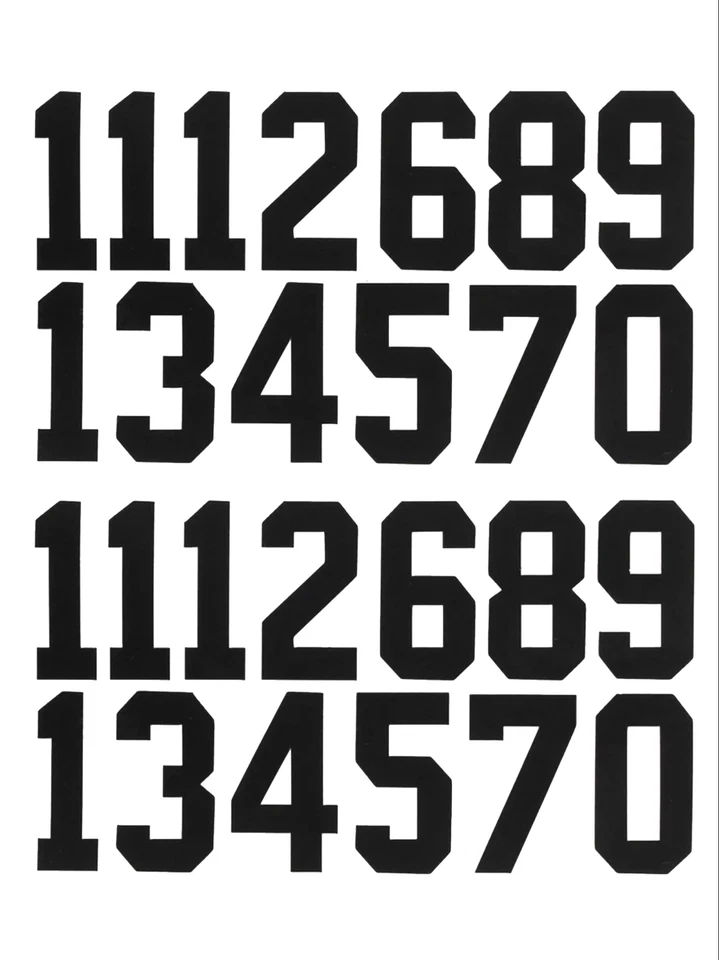 Helmet Numbers Decals Vinyl Stickers Sports Football, Baseball, Hockey, Softball - Image 2 of 2