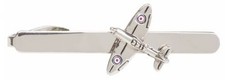 David Van Hagen Mens Spitfire Plane Tie Clip - Silver