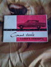 FORD CONSUL CLASSIC SALOON ORIGINAL 1961 OWNERS INSTRUCTION HANDBOOK