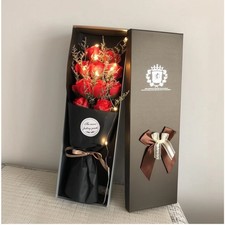 Soap Rose Forever Flower Gift Box, Preserved Flowers, Artificial Flower Bouquet