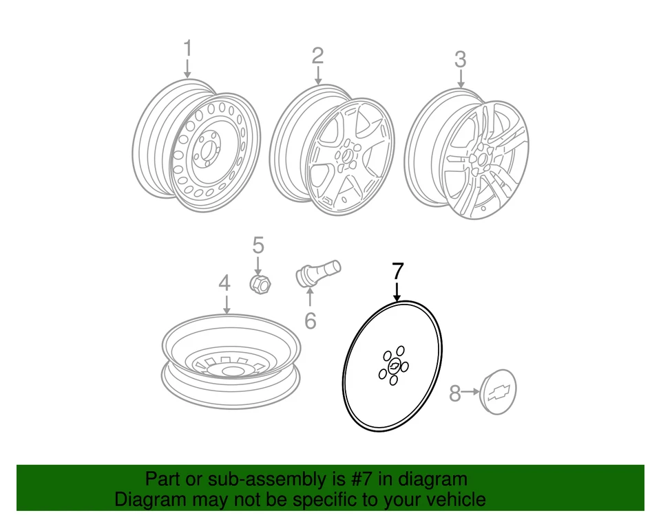 Tapacubos de rueda GM 09597197 genuino Foto 2 de 2