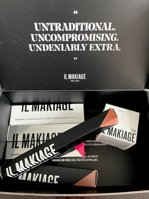IL Makiage Lips: Power lip crem, Lip Plumper, Lipliner, 2 Lip Glaze- $177.00