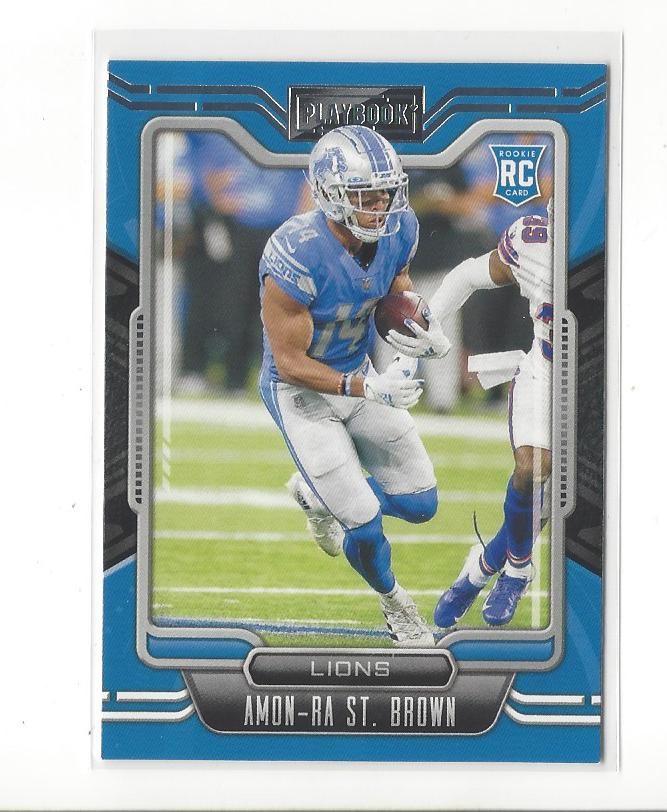 2021 Panini Playbook #131 Amon-Ra St. Brown RC Rookie Lions