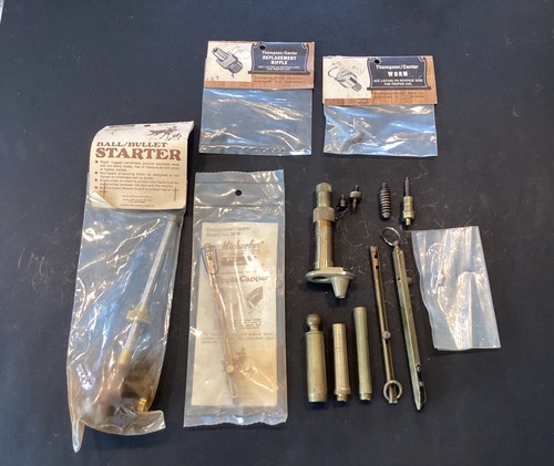 VINTAGE MUZZLELOADER GUN PARTS LOT TC THOMPSON CENTER HAWKEN BLACK POWDER 50 Cal