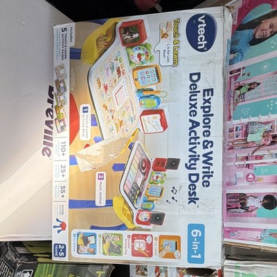 VTech Touch & Learn Explore & Write Deluxe Activity Desk 6-in-1, Ages 2-5