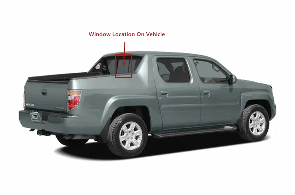 Fits 2006-2014 Honda Ridgeline Power Slider Window Rear Center Piece Glass NEW Foto 3 de 4