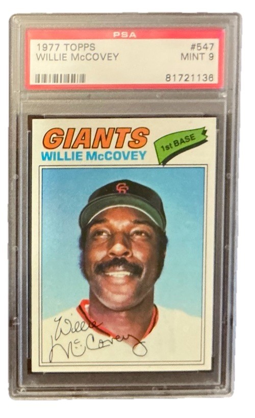 1977 Topps PSA 9 MINT Willie McCovey #547 HOF San Francisco Giants