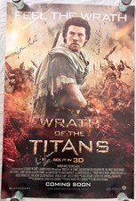 Wrath of the Titans x4 Cast Signed Poster D/S 27x40 Liam Neeson Sam Worthington