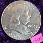 FAST 🚚⚡️🔥AU-BU 👀🔥20 1963-D FRANKLIN Half Dollar 90%