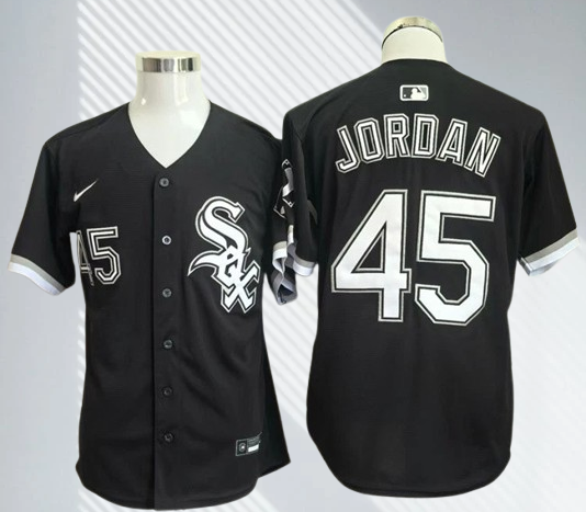 Men's Chicago White Sox #45 Michael Jordan Cool Base Limited