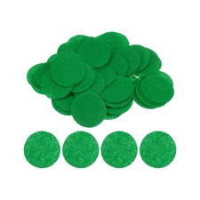 100pcs Round Felt Circles 40mm 1-1/2" Craft Felt Pads Non-Woven Fabric Green,