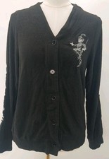 My Chemical Romance Dancing/ Band Skeleton Black Button Up Cardigan Medium Y2K
