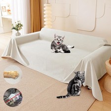 Cat Scratch Furniture Protector Anti-Slip Waterproof Sofa Cover to Keep Cats Off