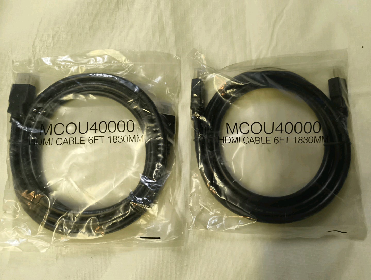 HDMI Cable 6ft Lot of 2 1830MM High Speed Brand New!!!-image