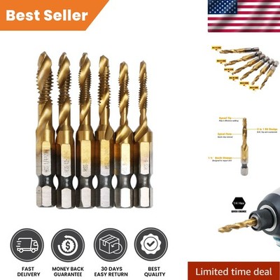 Ultimate 6 PCS Titanium Drill Tap Bit Set   Precision Tapping & Drilling Tool