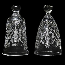Lot of 2: 1994-1995 Waterford Crystal 12 Days of Christmas Bells