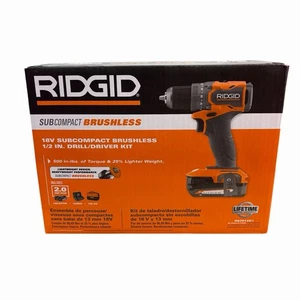 RIDGID 18V SubCompact Brushless Cordless Drill/Driver Kit w/ Battery & Charger