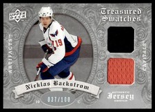 2008-09 Artifacts Treasured Swatches Dual Silver Nicklas Backstrom 037/100