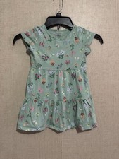 Jumping Beans Girls Floral Tiered Dress Sz 4t Short Sleeve Knee Length
