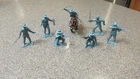 VTG MARX RIN TIN TIN FORT APACHE PLAYSET METALLIC BLUE 7TH CAVALRY SOLDIERS #2