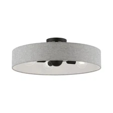 Livex Lighting - Elmhurst - 4 Light Large Semi-Flush Mount In Timeless Style-7