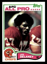Joe Delaney 1982 Topps Rookie Card #112 Kansas City Chiefs