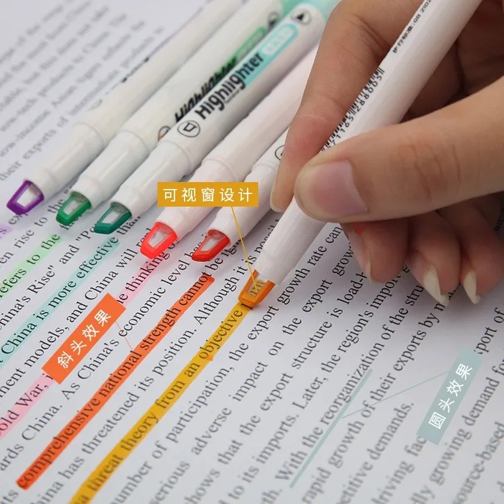 Set With Window Tip - Dual-ended Pastel Markers For Office