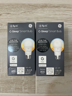 C by GE C-sleep A19 Bluetooth Smart LED Light Bulb Adjustable White PACK OF 2