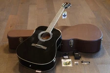 2020 Zager Easy Play ZAD01 PK BK Acoustic Guitar Black Gloss + HSC