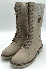 Spring Step Yosemite Women's Size 8.5 Light Grey Lace Up Boots NIB