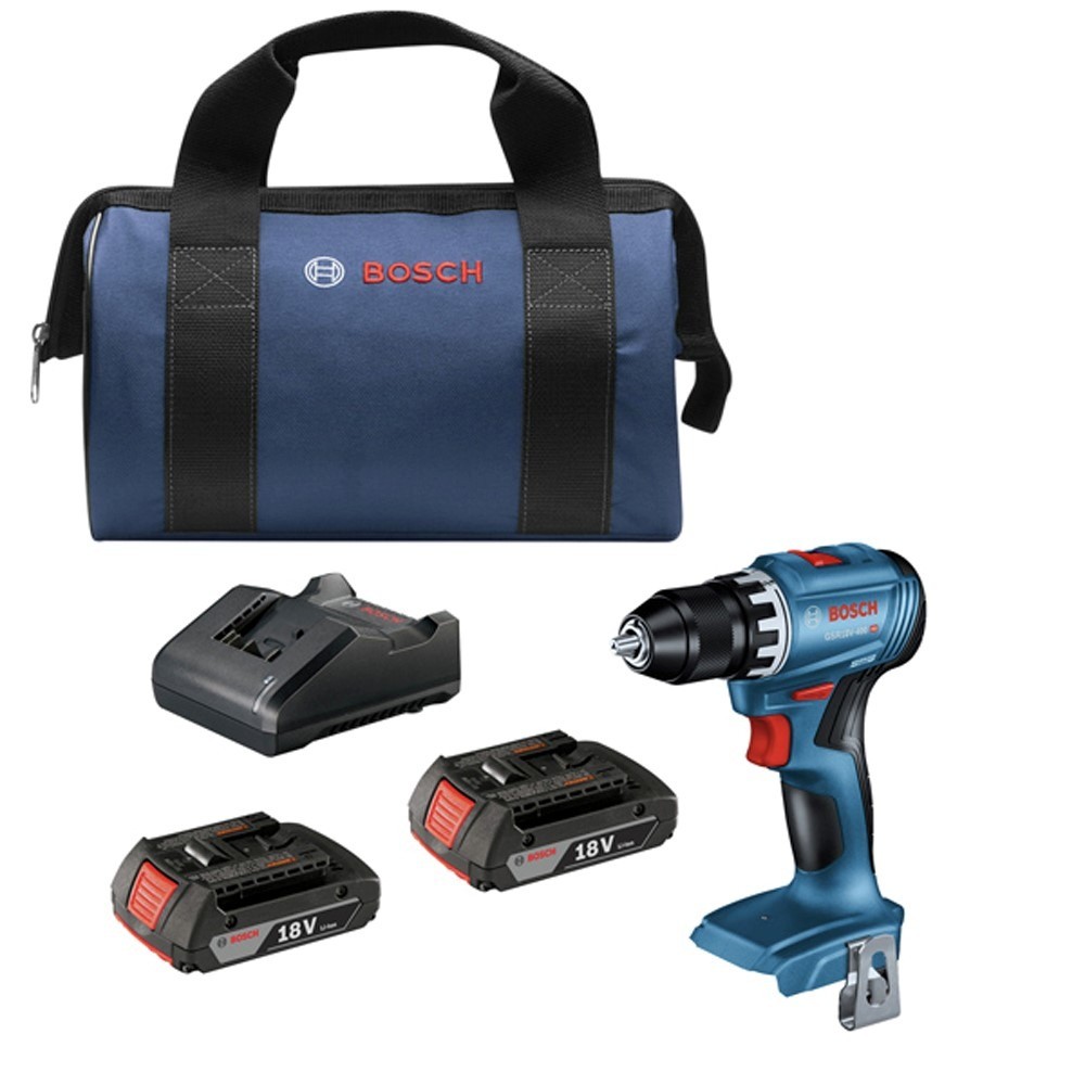 Bosch GSR18V400B22 18V BL Li-Ion 1/2" Compact Drill Driver Kit (2 Ah) New