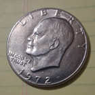 1972 Eisenhower $1 Philadelphia Business Strike Clad KM#203 Copper-Nickel — photo 1