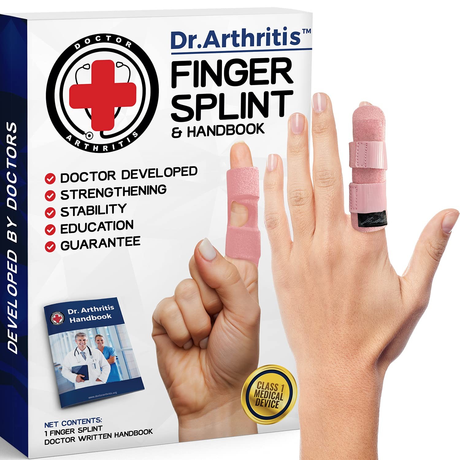 Doctor Developed Finger Splint and Handbook [1-Piece] - Braces| Splints and Suppo