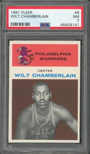 1961/62 Fleer Wilt Chamberlain Rookie #8 PSA 7