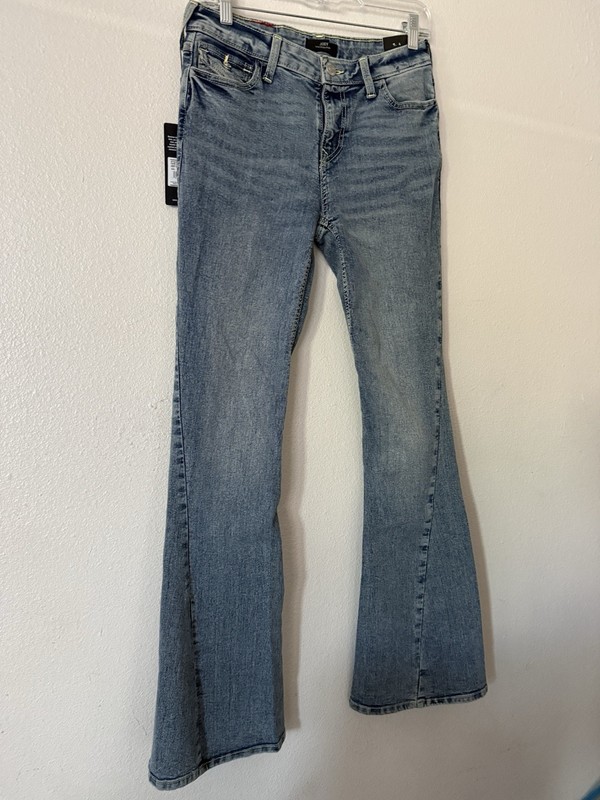 True Religion Women's Joey Mid Rise Flared Jeans Size 27 Y2K