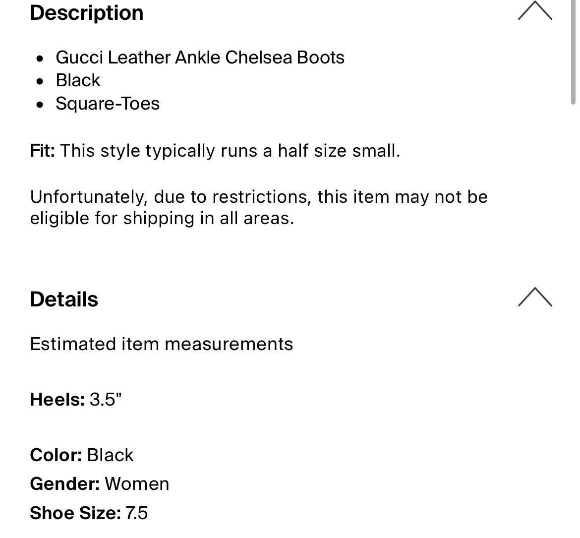 Gucci Authentic Solid Black Leather Block Heel Ch… - image 6