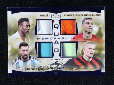 2022 Leaf Ultimate Platinum Spectrum 15/20 Pele Lionel Messi Erling Haaland nd3
