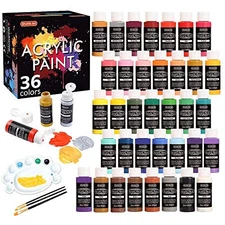 Shuttle Art Acrylic paint 36color set Acrylic pigment Quick-drying Waterproof Du