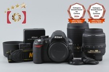 Count 926 Nikon D3100 Black 14.2 MP Digital SLR Camera 18-55 55-200 Lenses