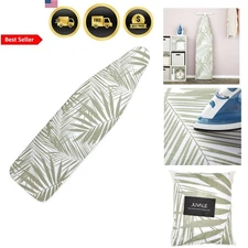 Ironing Board Cover and Pad 15x54 Inches Heavy Duty White Palm Print