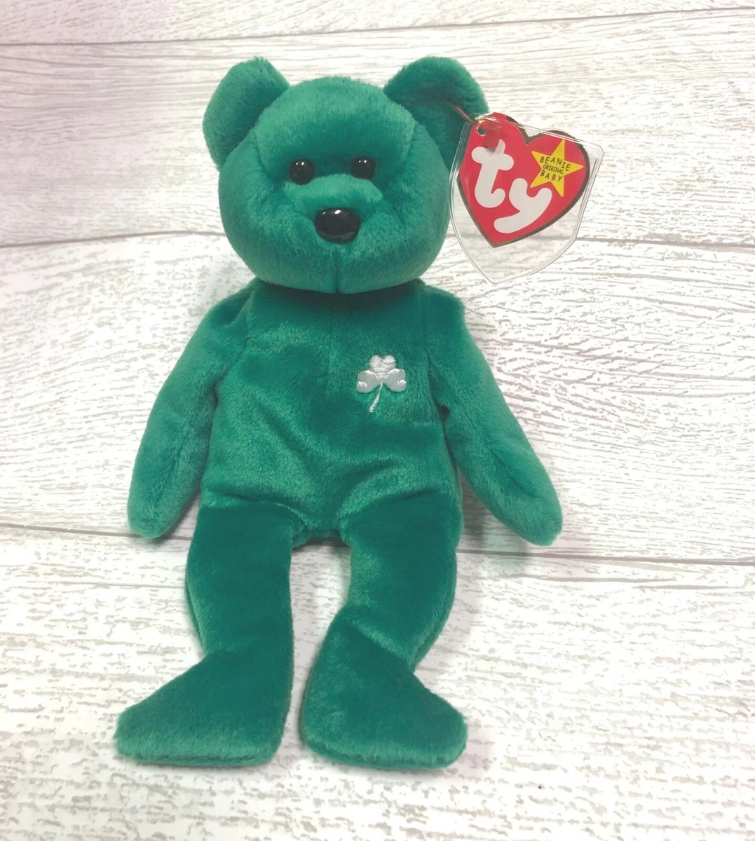Irish Erin Bear 5th Generation 1997 Retired Ty Beanie Baby Collectible Mint