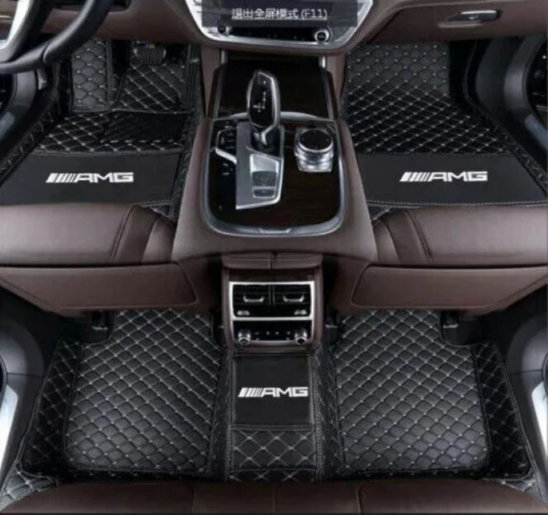 Alfombrillas coche personalizadas impermeables de lujo delanteras traseras AMG para Mercedes-Benz ///// Foto 3 de 4