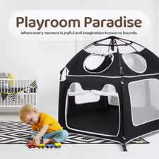 Portable Pop-Up Baby/Toddler Playpen w/ UV Canopy, Indoor/Outdoor Tent