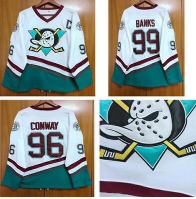 The Mighty Ducks Movie Jersey #99 Charlie Conway #96 Ice
