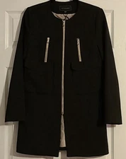 Metaphor Women’s Black Dressy Trench Coat Size Xmall